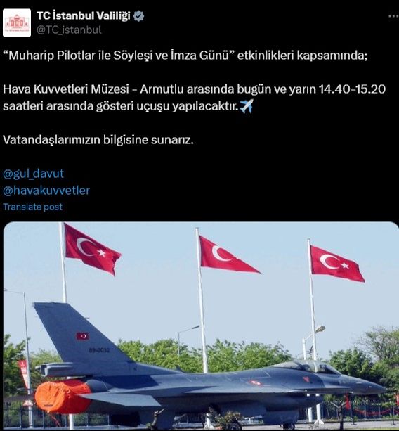 Bugün ve yarın Yeşilköy'de prova uçuşu sebebiyle jet sesi duyulabilir - 1. Resim