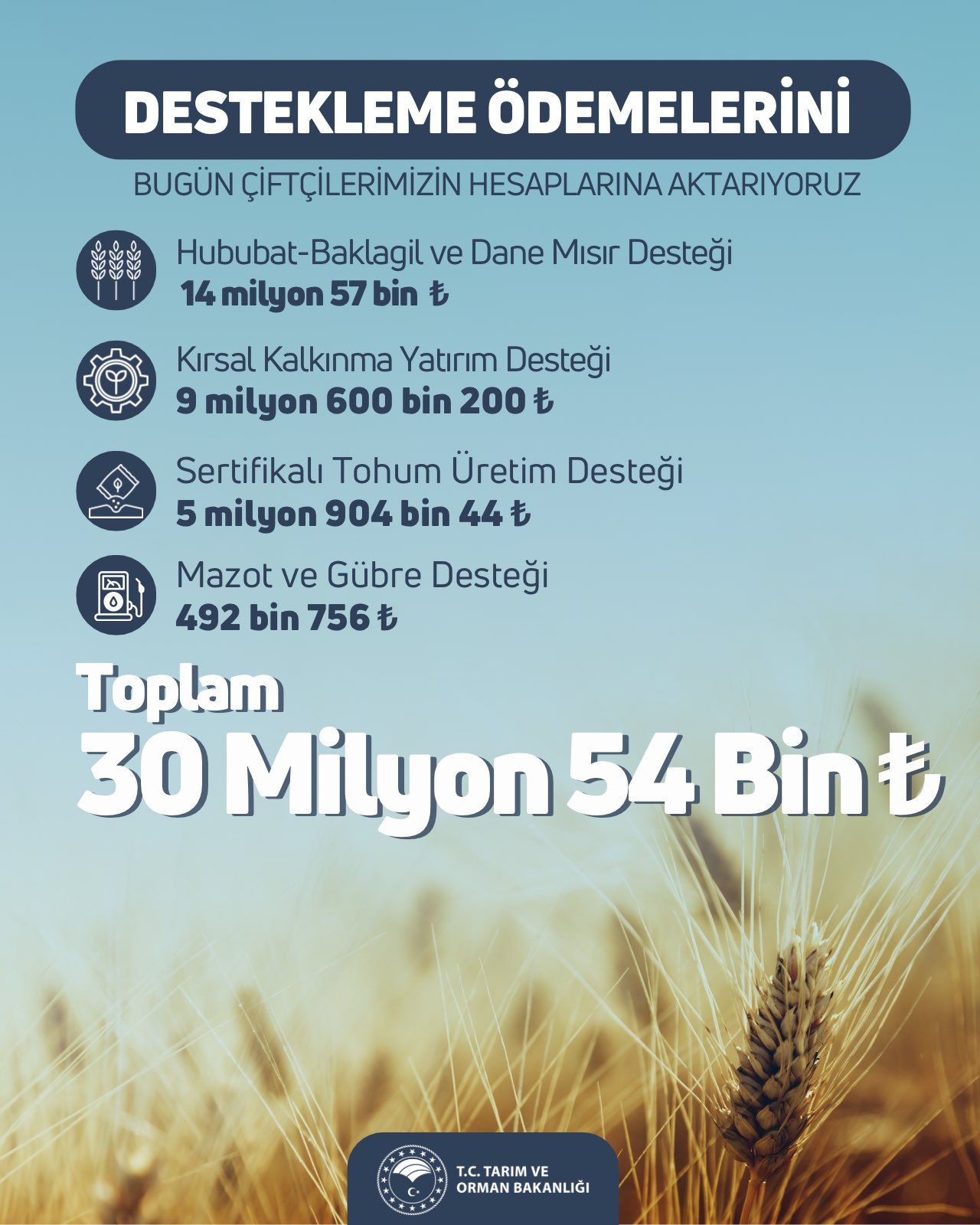 Çiftçiler dikkat, hesaplarınızı kontrol edin! Tarımsal destek ödemeleri bugün hesapta Çiftçiler dikkat, hesaplarınızı kontrol edin! Tarımsal destek ödemeleri bugün hesapta - 1. Resim