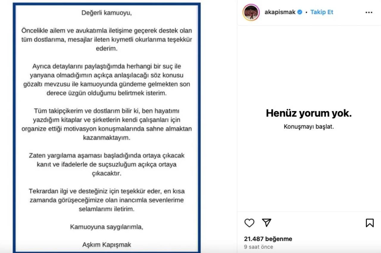 Gözaltındaki Aşkım Kapışmak'tan ilk açıklama geldi - 1. Resim