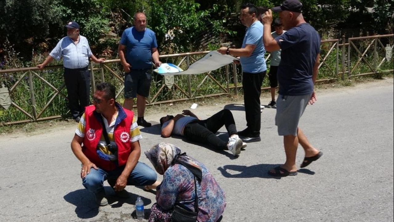 Antalya&#039;da kaza! Vatandaşlar yaralıları güneşten korudu