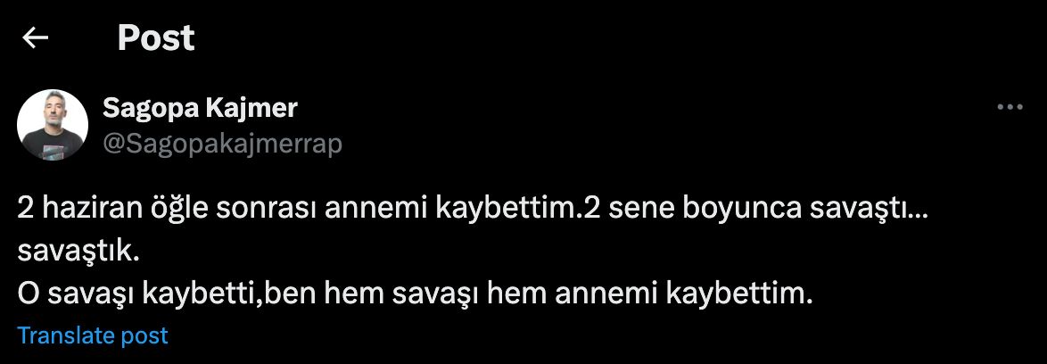 Ceza'nın baş sağlığı dilediği Sagopa Kajmer'in Serpil Özyavuz kanser nedeniyle hayatını kaybetti Ceza'nın baş sağlığı dilediği Sagopa Kajmer'in kanser tedavisi Serpil Özyavuz kanser nedeniyle hayatını kaybetti - 1. Resim
