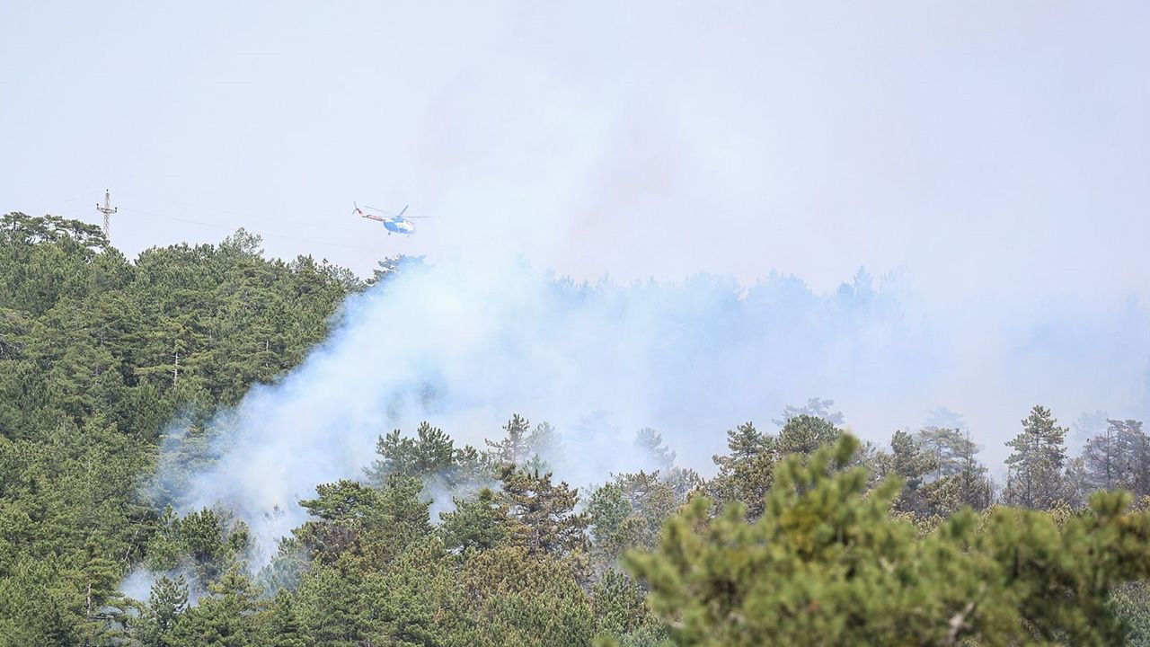 Bursa Orhaneli'de orman yangını! Ekipler müdahale ediyor - 1. Resim