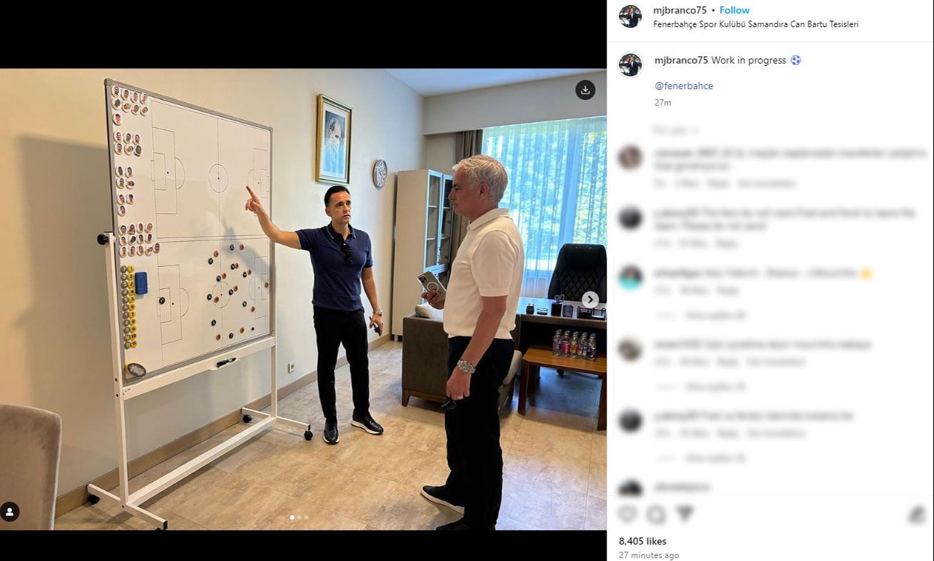Fenerbahçe Sportif Direktörü Branco'dan Mourinho ile 'çalışmalar devam ediyor' paylaşımı - 3. Resim