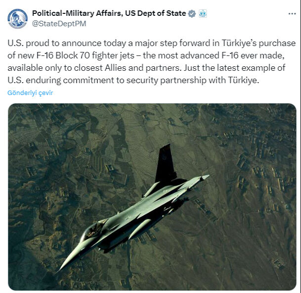 ABD'den Türkiye'ye F-16 satışı hakkında önemli açıklama! Olumlu adımlar atılıyor - 1. Resim