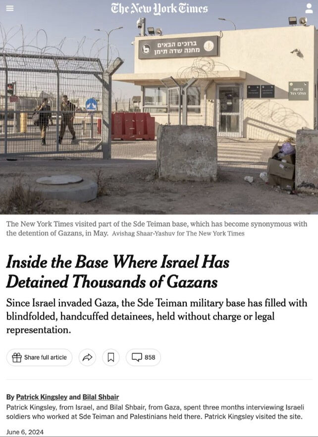 ABD basını işkence üssünü yazdı! İsrailli subaydan Gazzeli esire cinsel saldırı emri - 1. Resim