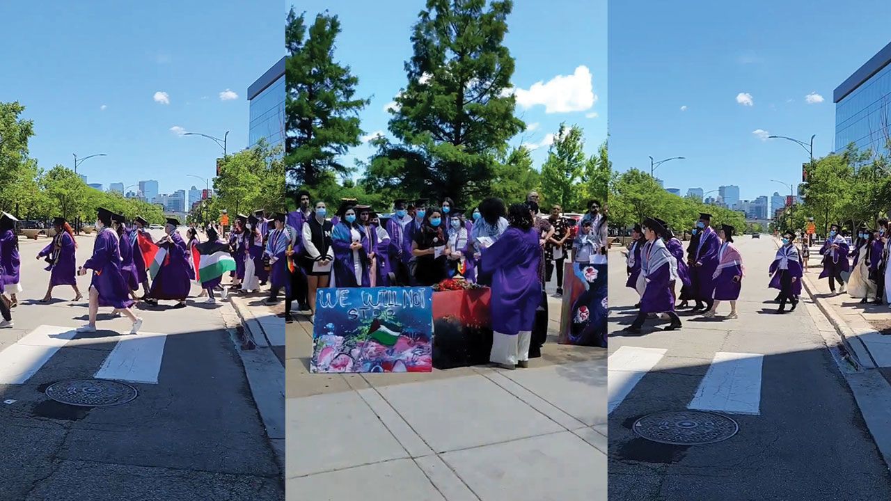 ABD'deki Northwestern Üniversitesi'nde Gazze tepkisi ABD'deki Northwestern Üniversitesi'nde Gazze tepkisi - 2. Resim
