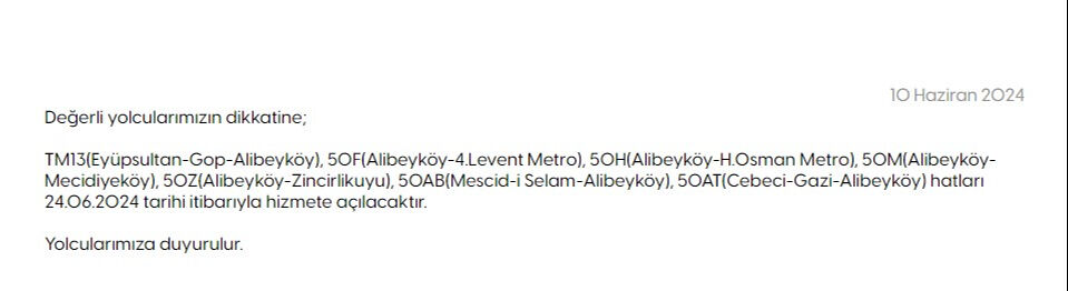 İETT'ye yeni hatlar ekleniyor! TM13, 50F, 50H, 50M, 50Z, 50AB ve 50AT 24 Haziran'da hizmete açılacak İETT'ye yeni hatlar ekleniyor! TM13, 50F, 50H, 50M, 50Z, 50AB ve 50AT 24 Haziran'da hizmete açılacak - 1. Resim