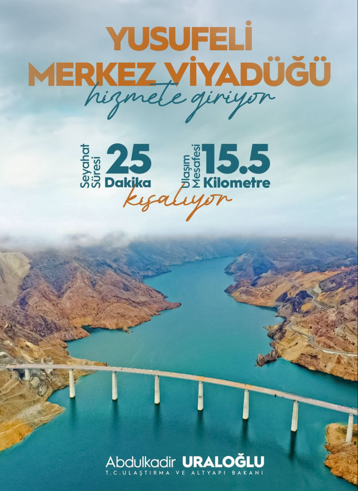 Yusufeli Merkez Viyadüğü yarın (11 Haziran) trafiğe açılacak - 1. Resim