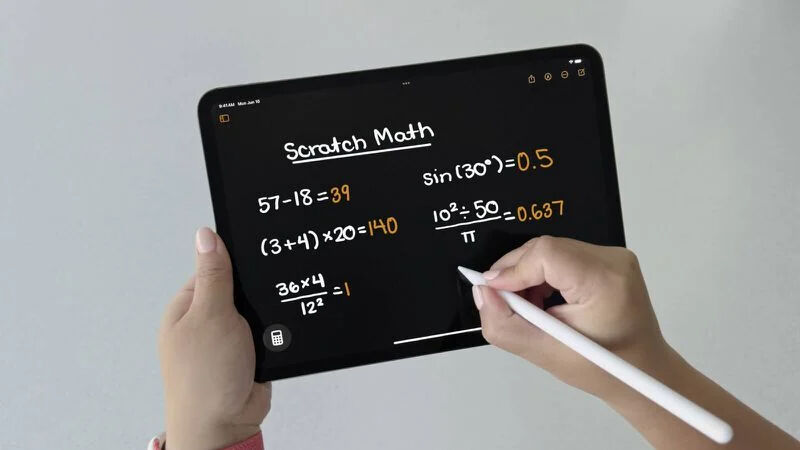 Apple yeni hesap makinesi makinesi uygulamasını tanıttı! Apple Pencil sayesinde yazarak toplama çıkarma mümkün - 1. Resim