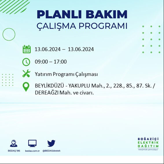 İstanbul'da 23 ilçede elektrik kesintisi: Büyükçekmece, Beylikdüzü, Beşiktaş, Beyoğlu'nda kesinti 17.00 civarında bitecek İstanbul'da 13 ilçede elektrik kesintisi: Büyükçekmece, Beylikdüzü, Beşiktaş, Beyoğlu'nda kesinti 17.00 civarında bitecek - 4. Resim