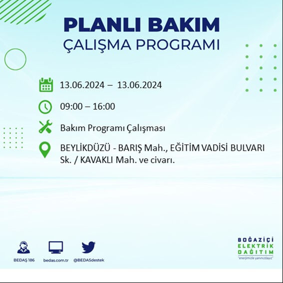 İstanbul'da 23 ilçede elektrik kesintisi: Büyükçekmece, Beylikdüzü, Beşiktaş, Beyoğlu'nda kesinti 17.00 civarında bitecek İstanbul'da 13 ilçede elektrik kesintisi: Büyükçekmece, Beylikdüzü, Beşiktaş, Beyoğlu'nda kesinti 17.00 civarında bitecek - 3. Resim