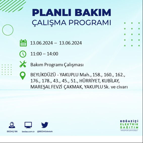 İstanbul'da 23 ilçede elektrik kesintisi: Büyükçekmece, Beylikdüzü, Beşiktaş, Beyoğlu'nda kesinti 17.00 civarında bitecek İstanbul'da 13 ilçede elektrik kesintisi: Büyükçekmece, Beylikdüzü, Beşiktaş, Beyoğlu'nda kesinti 17.00 civarında bitecek - 2. Resim