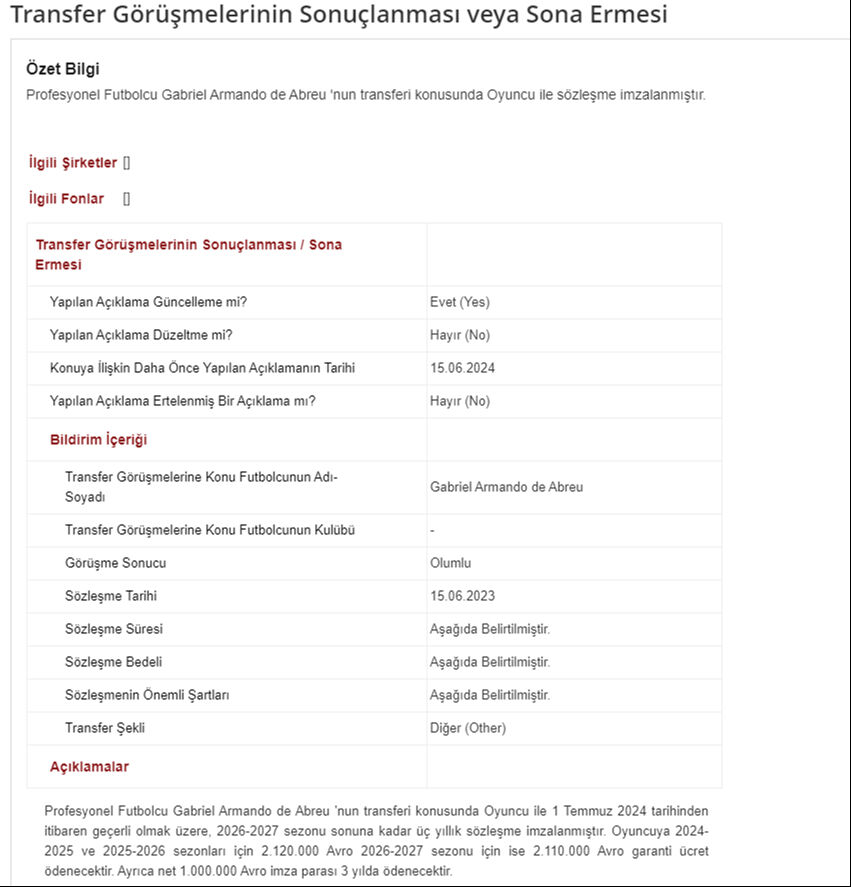 Beşiktaş Paulista ile anlaştığını ve ne kadar alacağını KAP'a bildirdi - 2. Resim