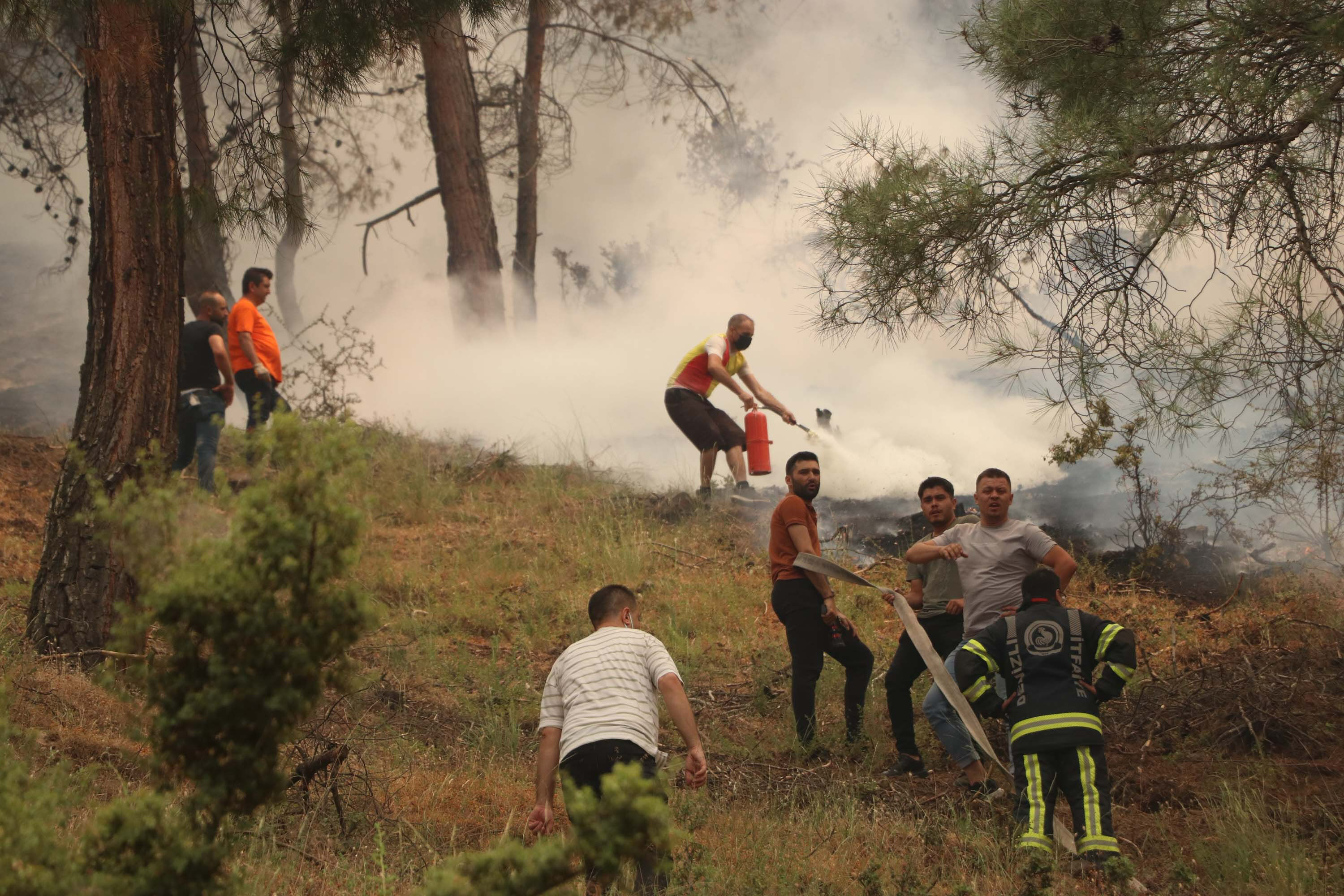 Denizli'de 7 il&ccedil;ede orman yangını! Facianın g&ouml;r&uuml;nt&uuml;leri y&uuml;rek sızlattı - 1. Resim