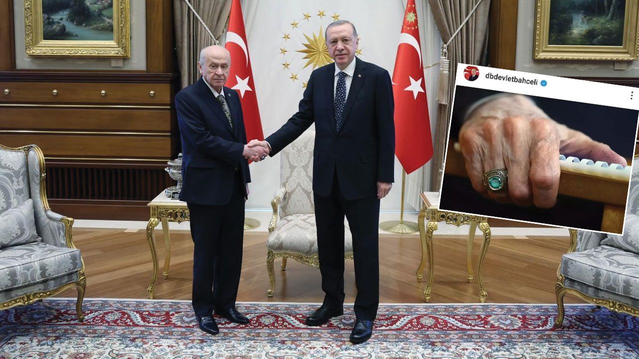 Devlet Bahçeli'nin "Allah bana yeter" yazan yüzüğünü paylaşması Cumhurbaşkanı Erdoğan'a mesaj mı? Ömer Çelik canlı yayında tek tek anlattı - Güncel
