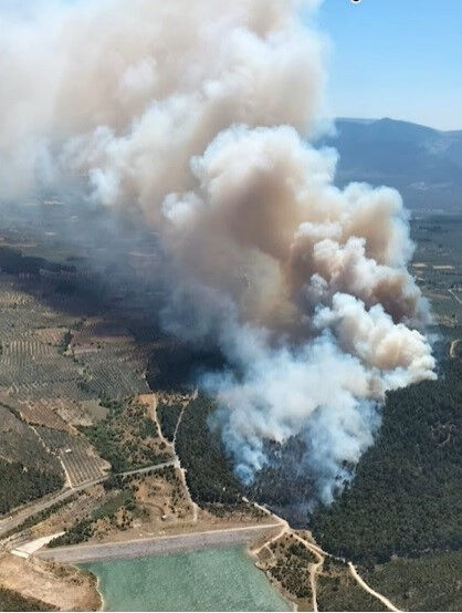 Manisa’nın Soma ilçesinde orman yangınına müdahale devam ediyor Manisa’nın Soma ilçesinde orman yangınına müdahale devam ediyor - 1. Resim