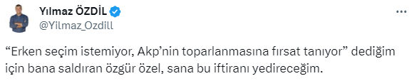 Özgür Özel-Yılmaz Özdil kavgası büyüyor: Sana bu iftiranı yedireceğim Özgür Özel Yılmaz Özdil kavgası büyüyor: Sana bu iftiranı yedireceğim - 3. Resim