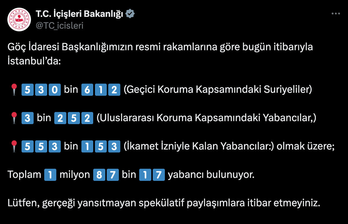 İstanbul'da ikamet izniyle kalan yabancı sayısı 553 bin 153 kişi İstanbul'da ikamet izniyle kalan yabancı sayısı 553 bin 153 kişi - 2. Resim