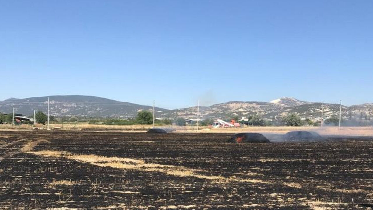 Burdur'da çıkan yangın yarım saate 60 dekarlık alanı küle çevirdi - 5. Resim