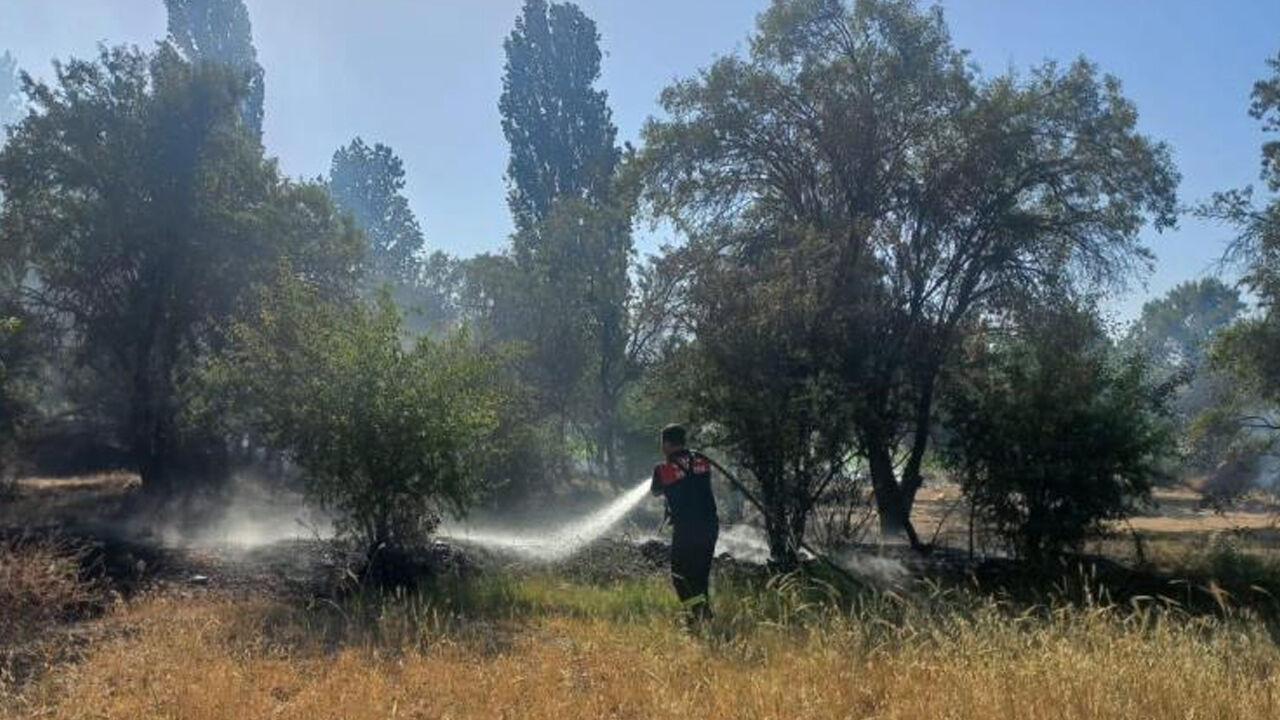 Burdur'da çıkan yangın yarım saate 60 dekarlık alanı küle çevirdi - 4. Resim