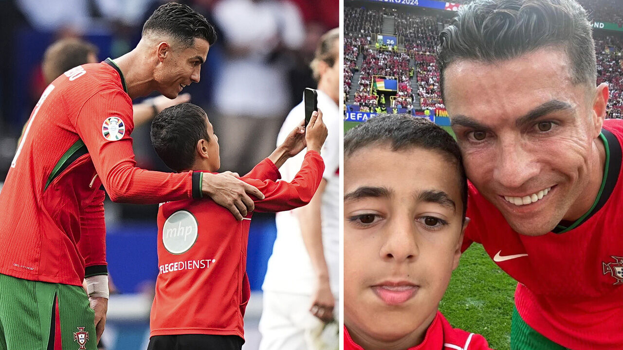 Ronaldo ile selfie çeken çocuk Türk çıktı! 10 yaşındaki Berat: Babama 'tuvalete gidiyorum' dedim - 3. Resim