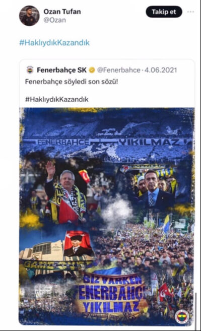 Ozan Tufan Trabzonspor'a transfer olduktan sonra Fenerbahçe lehine attığı 3 Temmuz paylaşımını kaldırdı Ozan Tufan Trabzonspor'a transfer olduktan sonra Fenerbahçe lehine attığı 3 Temmuz paylaşımını kaldırdı - 2. Resim