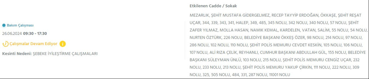 Bugün Gaziantep Araban'da sabah başlayan elektrik kesintisi 17.00 civarı sona erecek Bugün Gaziantep Araban'da sabah başlayan elektrik kesintisi 17.00 civarı sona erecek - 2. Resim