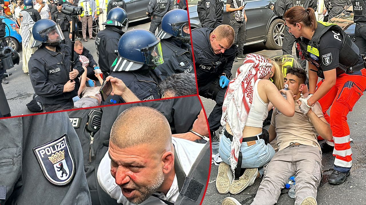 Berlin'de polis göstericileri darp etti! Çok sayıda gözaltı var - Dünya