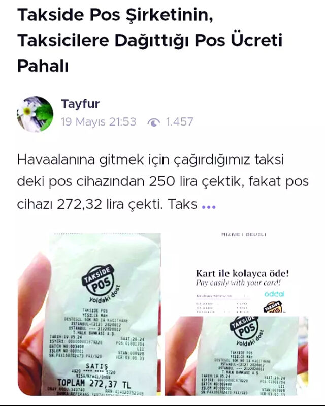 Taksilerde 'pos komisyonu' can sıkıyor! Uzmanlar uyarıyor: Yasal faizi ile geri almak mümkün - 1. Resim
