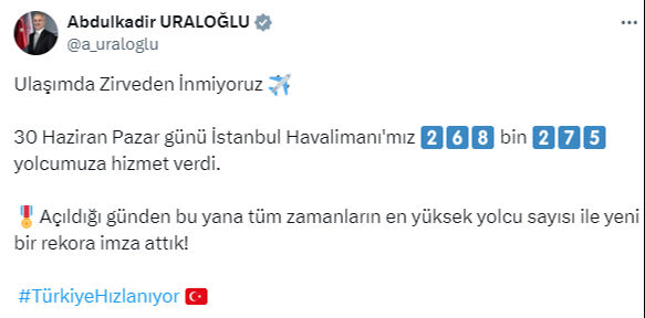 İstanbul Havalimanı'ndan tüm zamanların yolcu sayısı rekoru İstanbul Havalimanı'ndan tüm zamanların yolcu sayısı rekoru - 2. Resim