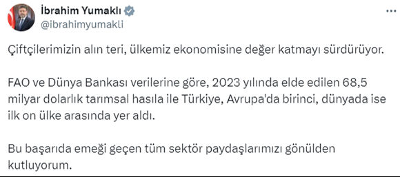 Türkiye tarımsal hasılada Avrupa birincisi oldu - 2. Resim