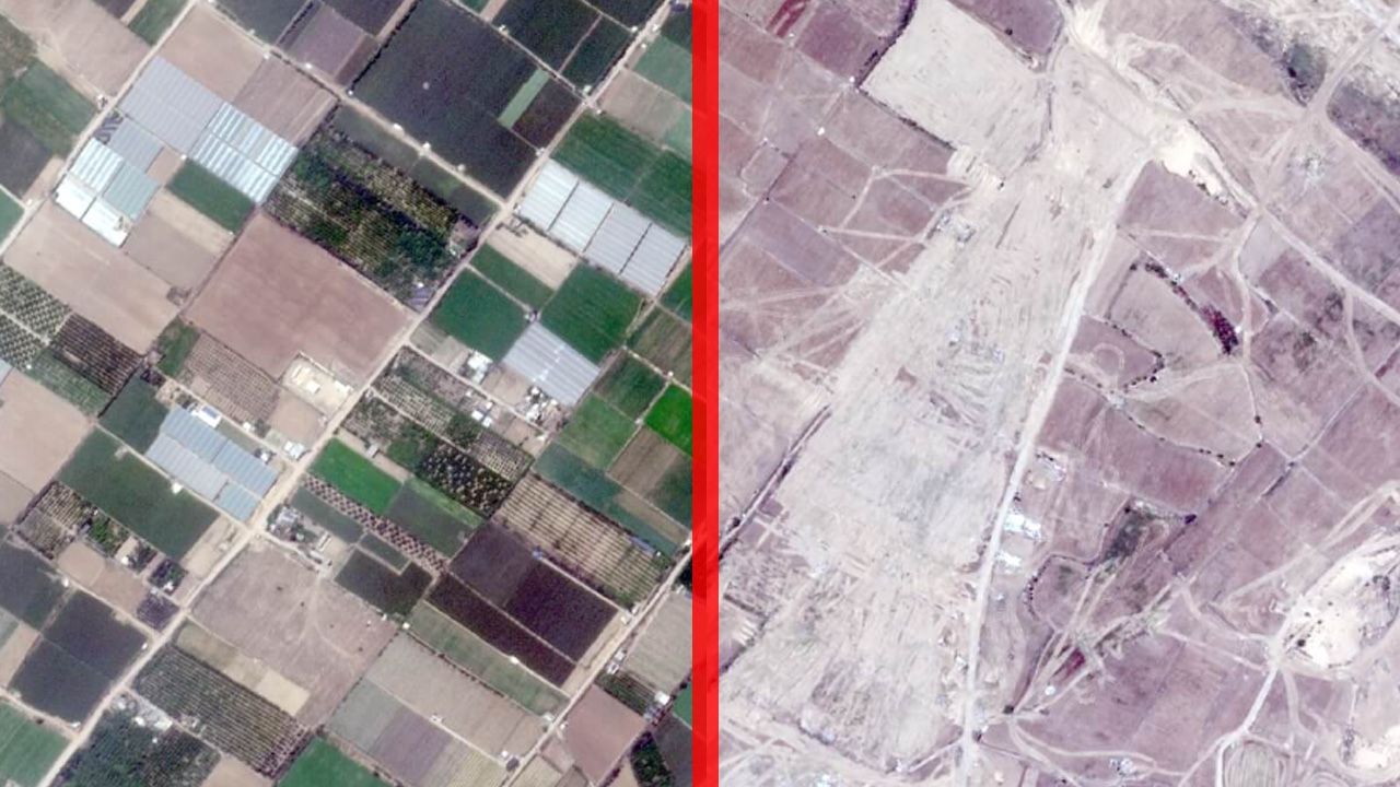 Gazze ve Han Yunus&#039;ta son durum... Gazze&#039;deki kıtlığın en net kanıtı... Uydu görüntüleri dehşete düşürdü!
