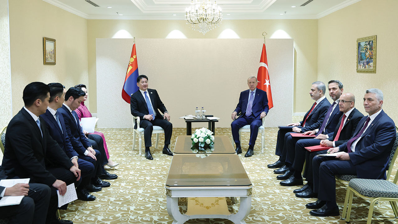 Cumhurbaşkanı Erdoğan Moğolistan Cumhurbaşkanı Khurelsukh ile görüştü - 2. Resim