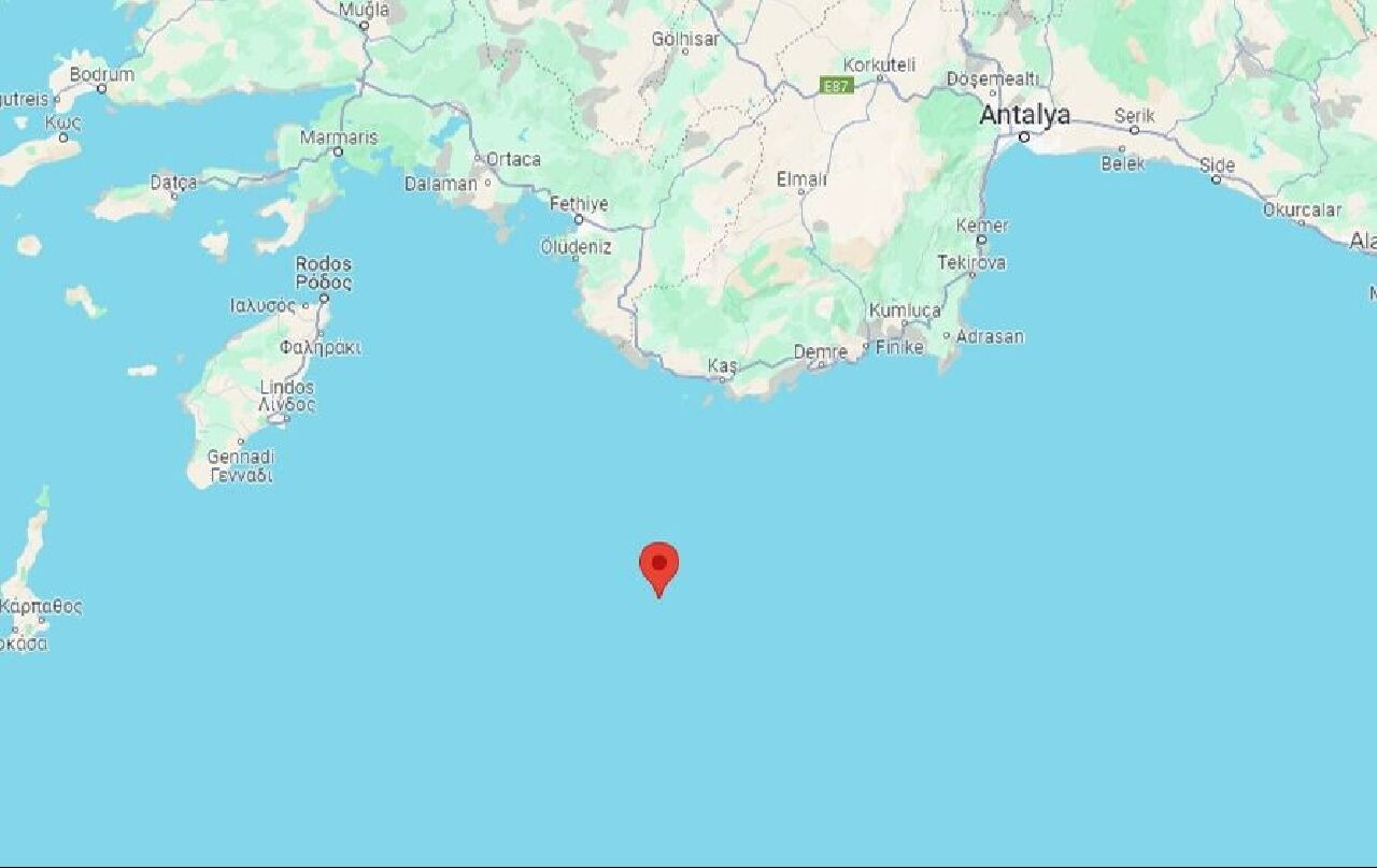 Antalya'nın Kaş açılarında deprem oldu! İşte ilk veriler... - 1. Resim