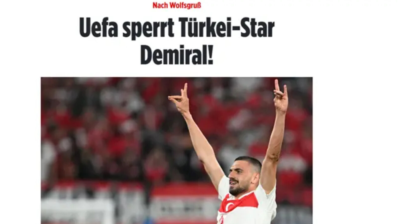 Merih Demiral'a 2 maç ceza çıktı diyen Alman gazetesi Bild, Axel Springer SE şirketine ait Merih Demiral'a 2 maç ceza çıktı diyen Alman gazetesi Bild, Axel Springer SE şirketine ait - 1. Resim