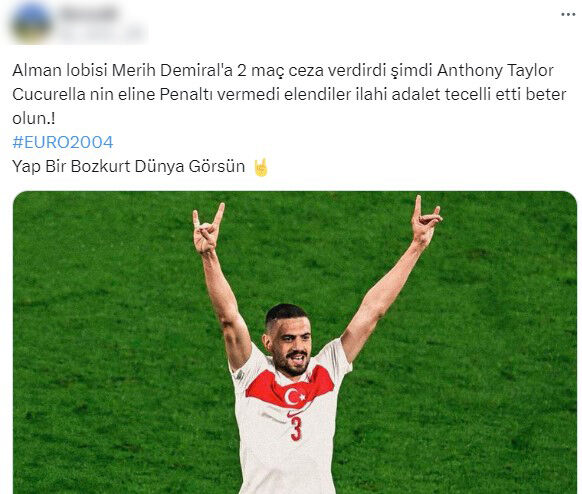 Merih Demiral'ın ceza alması için baskı yapan Almanya penaltısı verilmeyerek İspanya'ya elendi! İlahi adalet TT oldu - 5. Resim