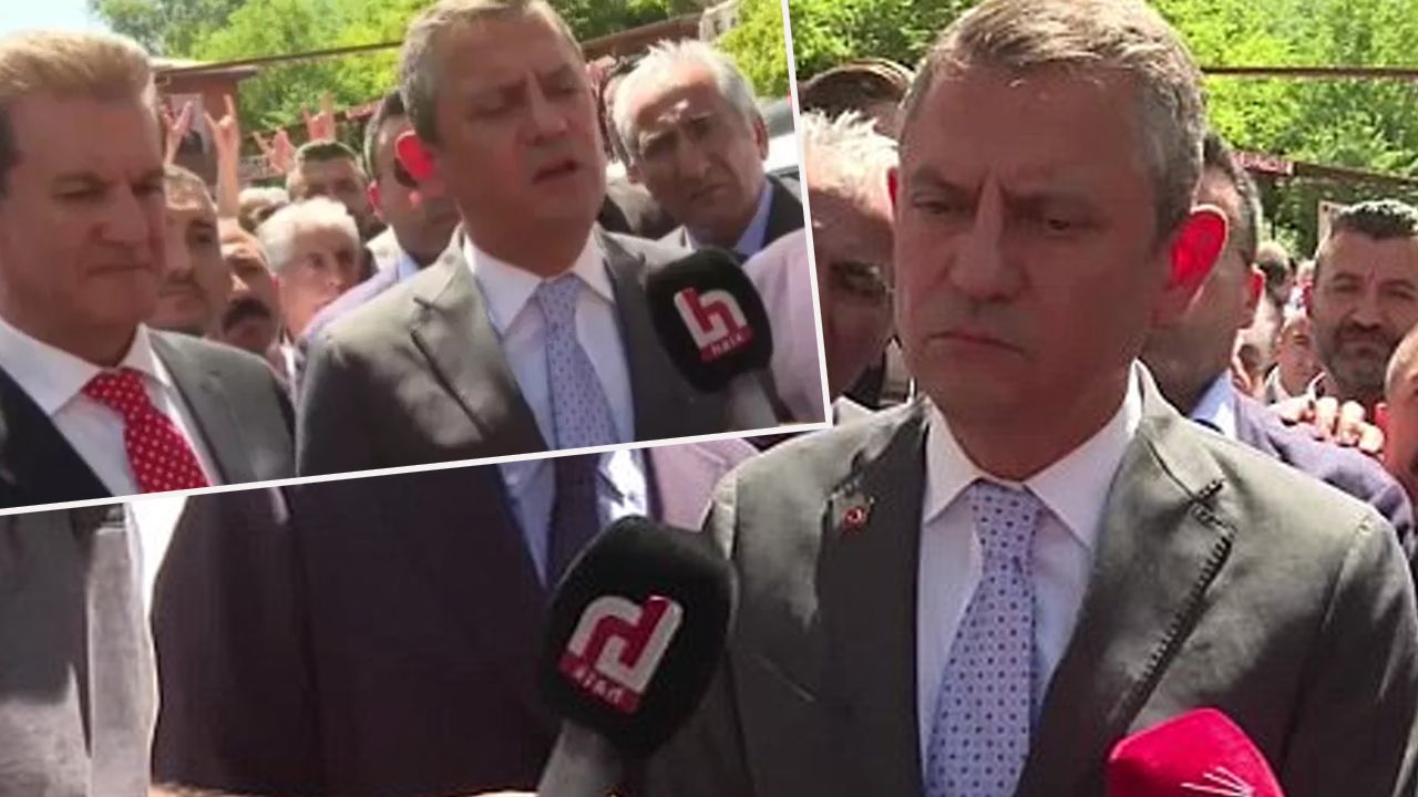 Özgür Özel'in konuşması sırasında dikkat çeken anlar: Bozkurt detayı kamerada - Politika