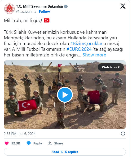 MSB'den A Milli Futbol Takımı'na destek! MSB'den A Milli Futbol Takımı'na destek! - 2. Resim