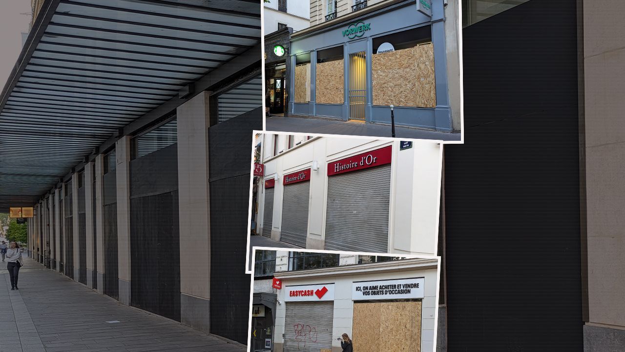 Paris'te mağaza vitrinleri kara tahtalarla kapatıldı - Dünya