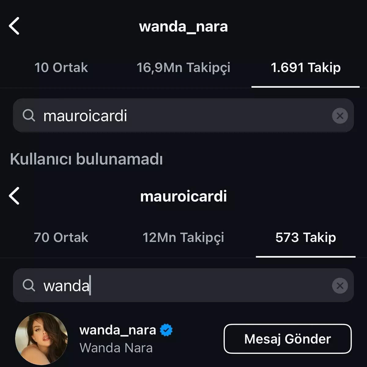 Wanda Nara'nın Icardi'yi takipten çıkması, ayrıldılar iddialarını güçlendirdi - 1. Resim
