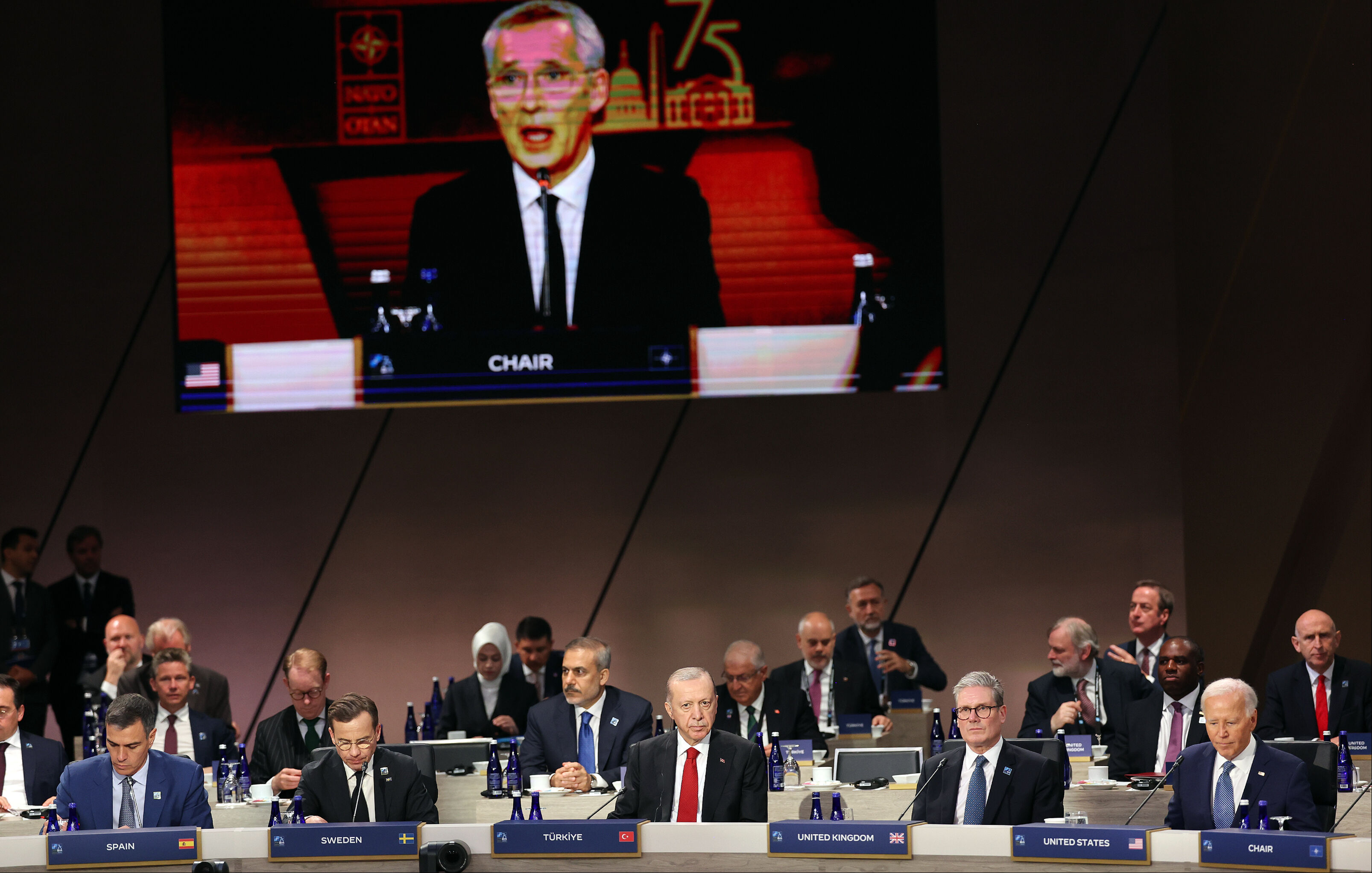 Cumhurbaşkanı Erdoğan'ı Joe Biden karşıladı! NATO Liderler Zirvesi'nde aile fotoğrafı - 1. Resim