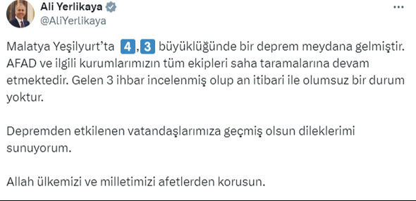 Malatya Yeşilyurt'ta korkutan deprem! AFAD depremin büyüklüğünü açıkladı - 2. Resim