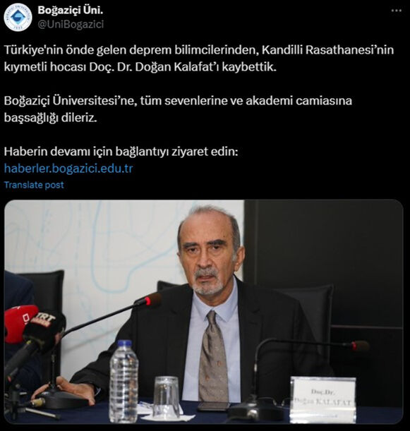 Hayatını kaybeden Boğaziçi Üniversitesi Kandilli Rasathanesi Müdürü Doğan Kalafat, Van'da doğdu - 1. Resim