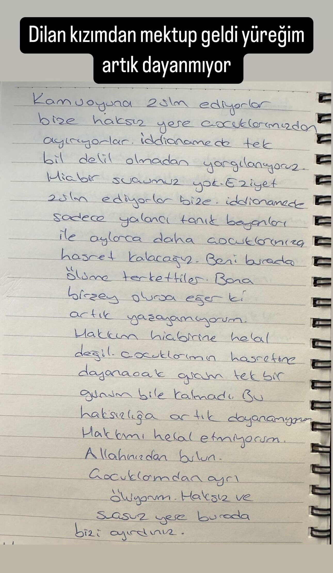 Dilan Polat’tan mektup var! Kayınvalide Şükran Polat ‘Yüreğim dayanmıyor’ diyerek paylaştı - 1. Resim