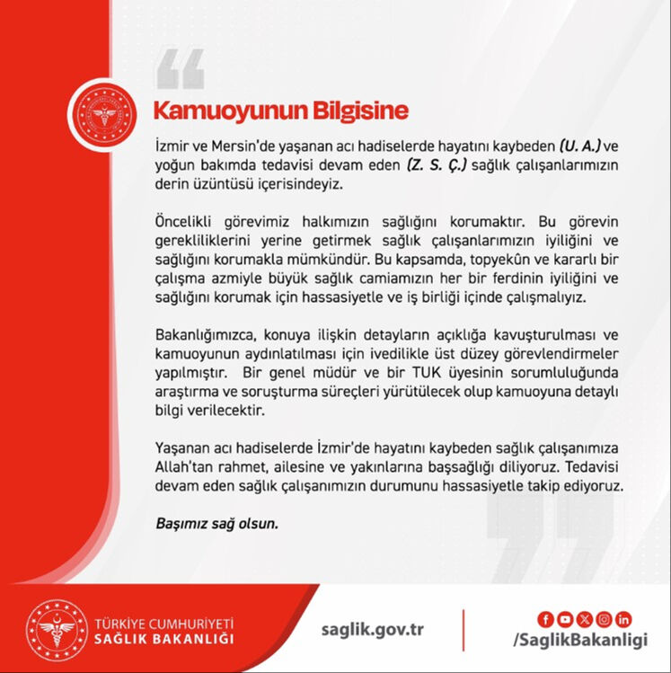 Sağlık Bakanlığı'ndan hayatını kaybeden 'Dr. Uğurcan' hakkında açıklama! Soruşturma başlatıldı - 1. Resim