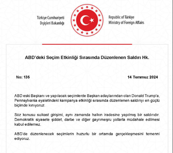 Cumhurbaşkanı Erdoğan'dan Trump'a yapılan suikast girişimi hakkında ilk açıklama: Dost ve müttefik ABD halkının yanında olacağız Cumhurbaşkanı Erdoğan'dan Trump'a yapılan suikast girişimi hakkında ilk açıklama: Dost ve müttefik ABD halkının yanında olacağız - 2. Resim