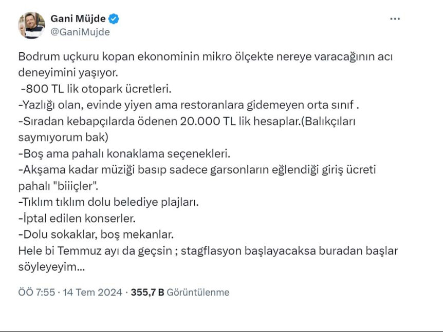 Gani Müjde Bodrum'daki pahalılığa isyan etti! Gani Müjde Bodrum'daki pahalılığa isyan etti! - 3. Resim