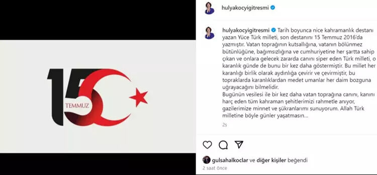 Büyük bir destan yazıldı! Ünlüler 15 Temmuz’u unutmadı - 1. Resim