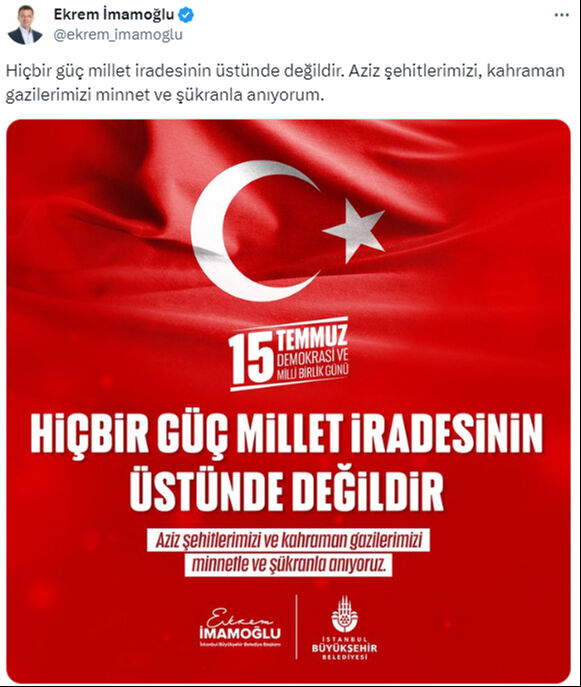 Siyasi liderlerden 15 Temmuz Demokrasi ve Milli Birlik Günü mesajları Siyasi liderlerden 15 Temmuz Demokrasi ve Milli Birlik Günü mesajları - 5. Resim