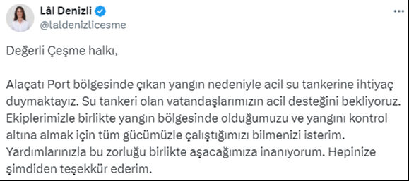 CHP'li Çeşme Belediye Başkanı Lal Denizli'nin kaynakları festivale akıttıktan sonra vatandaştan tanker istemesi gündem oldu CHP'li Çeşme Belediye Başkanı Lal Denizli'nin kaynakları festivale akıttıktan sonra vatandaştan tanker istemesi gündem oldu - 3. Resim